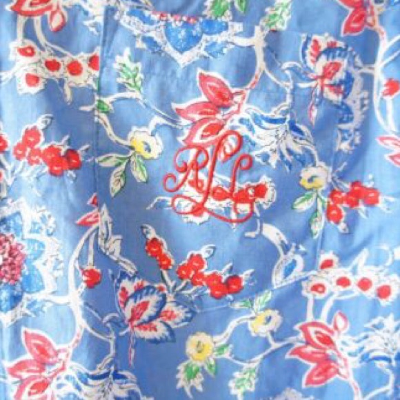 Ralph Lauren 3/4 Sleeve Roll Cuff His Sleepshirt - Picture 4 of 5